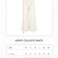 Avery Cullote Pants - White
