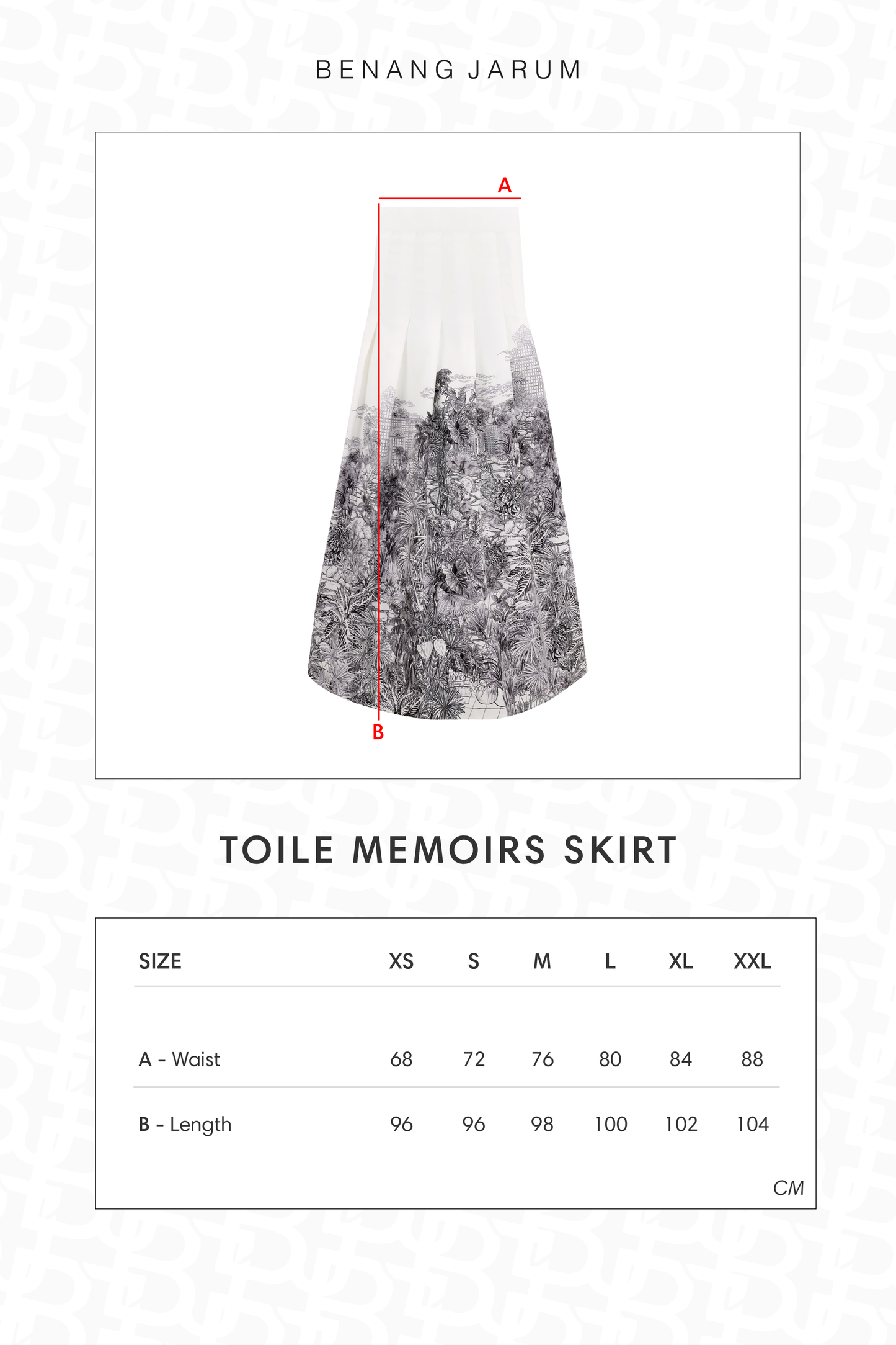 Toile Memoirs Skirt - Cloud
