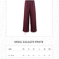 Basic Cullote Pants - Carnation