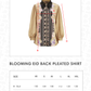 Blooming Eid Back Pleated Shirt - Black Iris