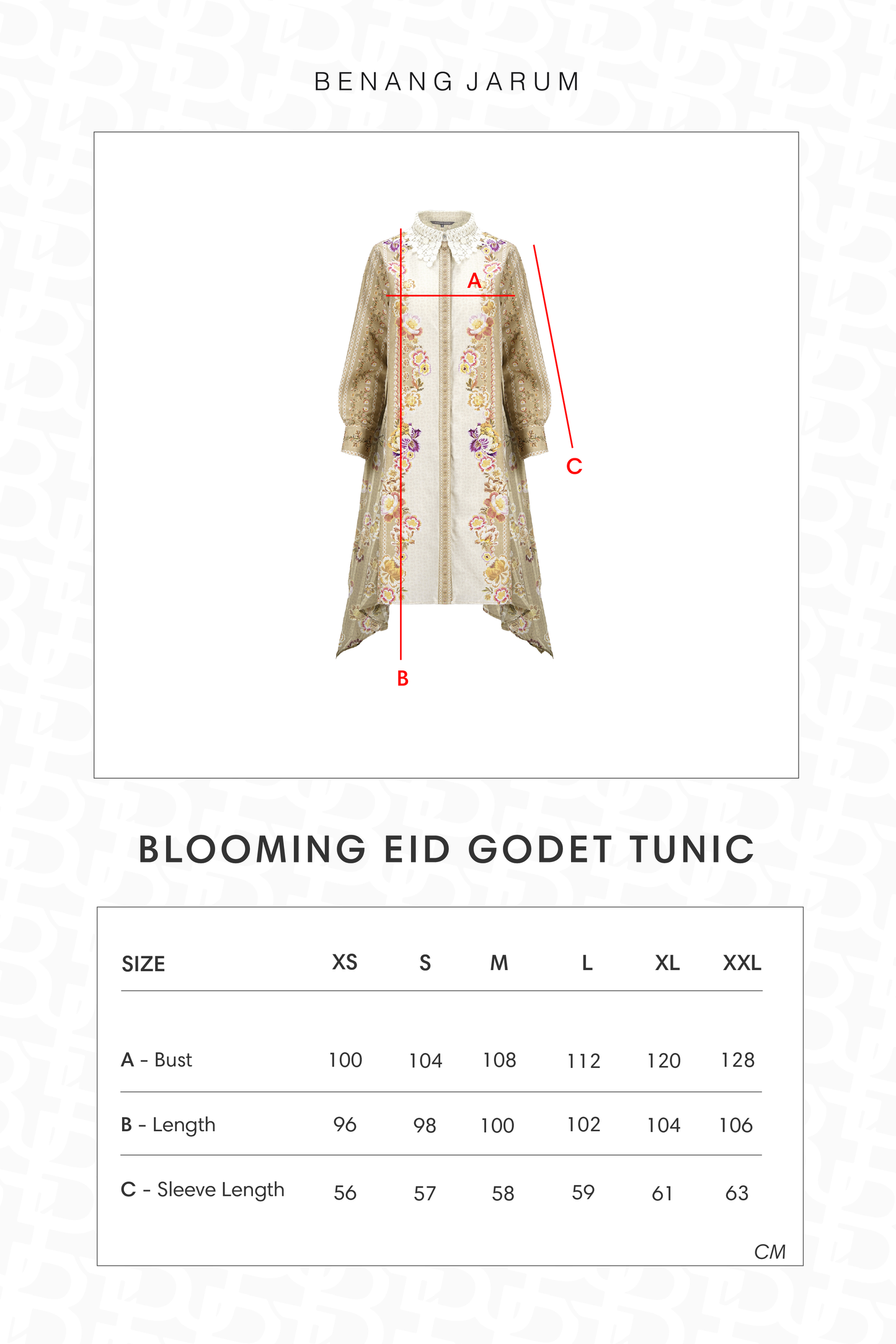 Blooming Eid Godet Tunic - Daisy