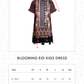 Blooming Eid Kids Dress - Carnation
