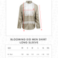 Blooming Eid Men Shirt Long Sleeve - Marigold