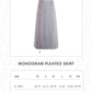 Blooming Eid Pleated Skirt - Blue Bell
