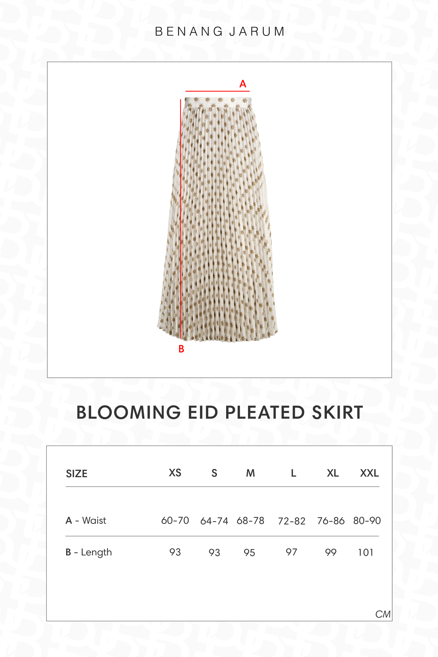 Blooming Eid Pleated Skirt - Daisy