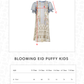 Blooming Eid Puffy Kids Dress - Blue Bell