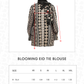 Blooming Eid Tie Blouse - Black Iris