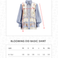 Blooming Eid Basic Shirt - Blue Bell