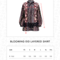 Blooming Eid Layered Shirt - Carnation
