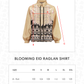 Blooming Eid Raglan Shirt - Black Iris