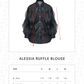Alessia Ruffle Blouse - Black