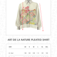 Art De La Nature Pleated Shirt - Sage