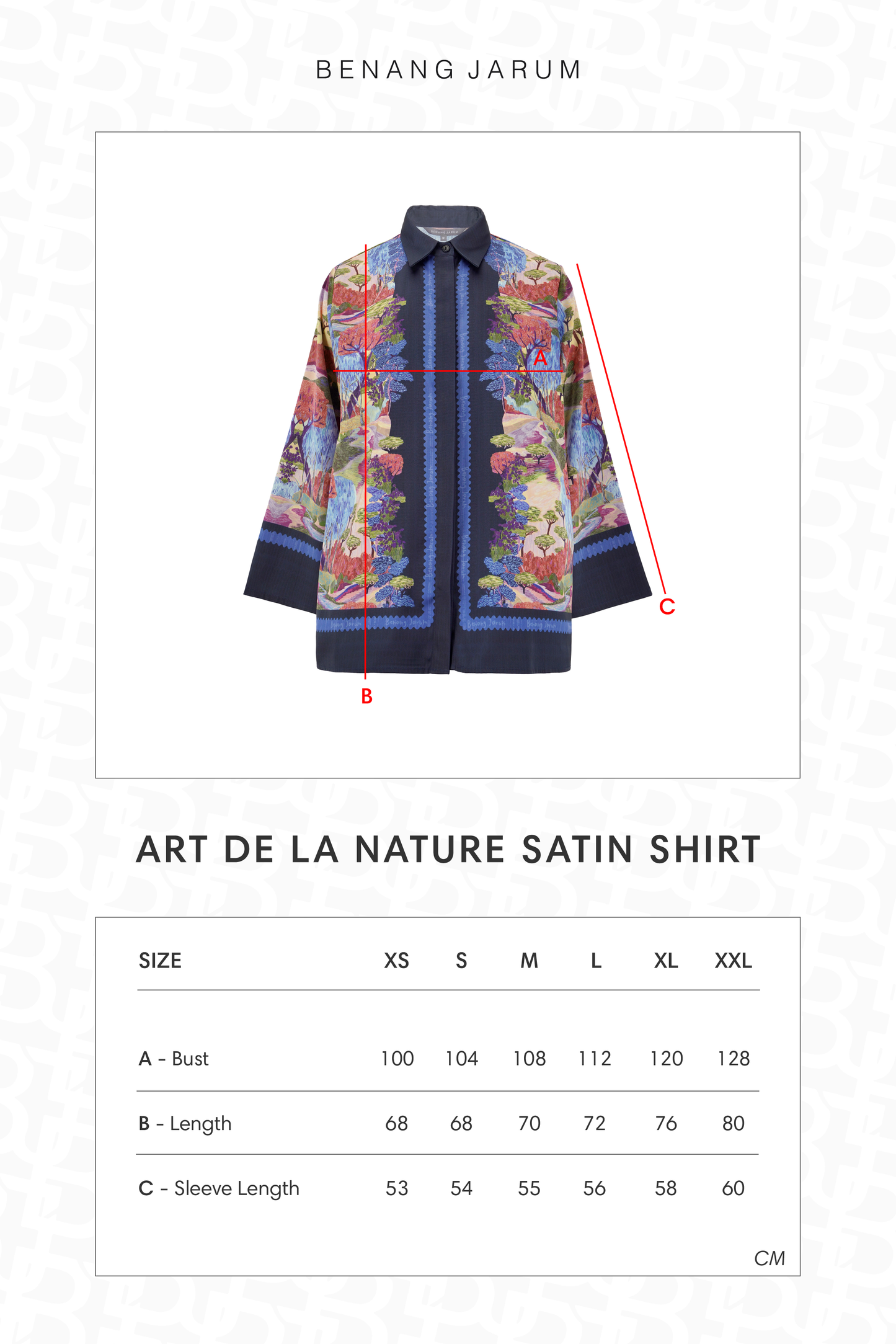 Art De La Nature Satin Shirt - Navy
