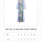 Art De La Nature Shirt Dress - Blue