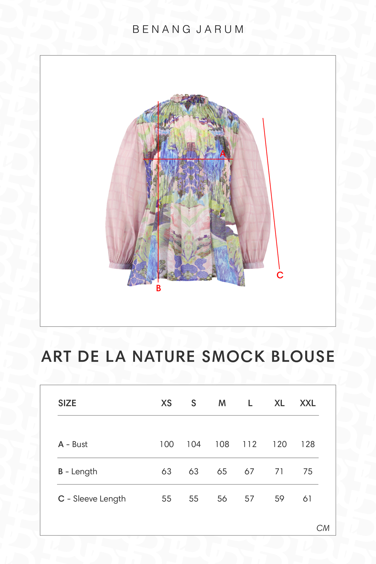 Art De La Nature Smock Blouse - Pink