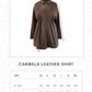Carmela Leather Shirt - Brown