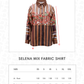 Selena Mix Fabric Shirt - Rose