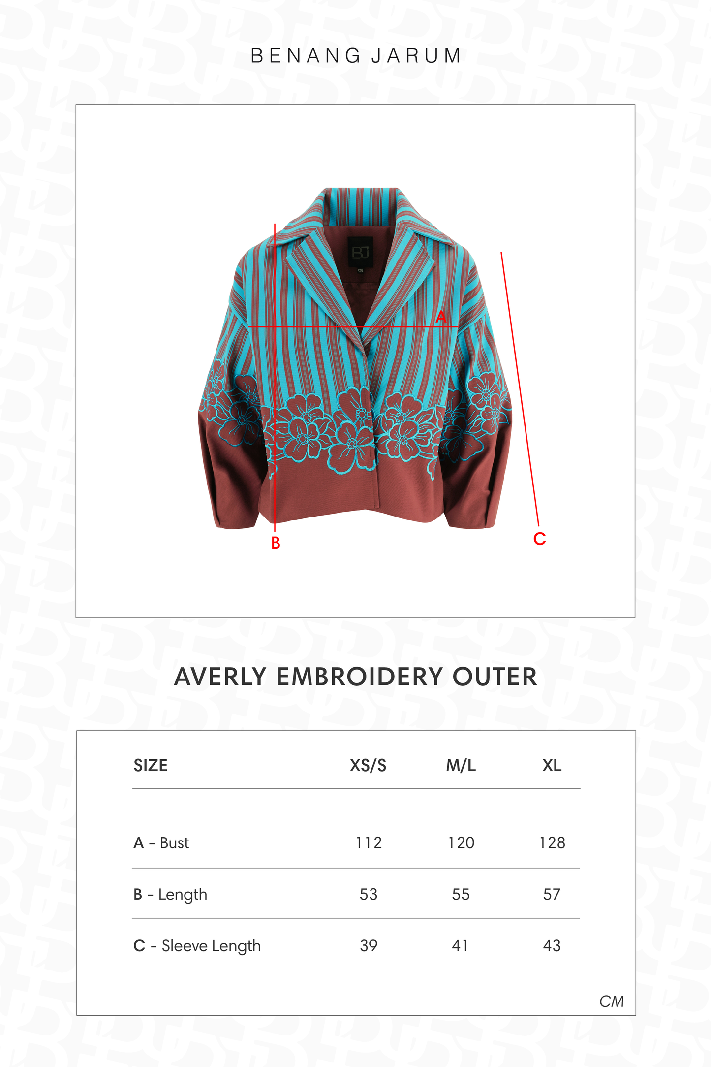 Averly Embroidery Outer - Rust Blossom
