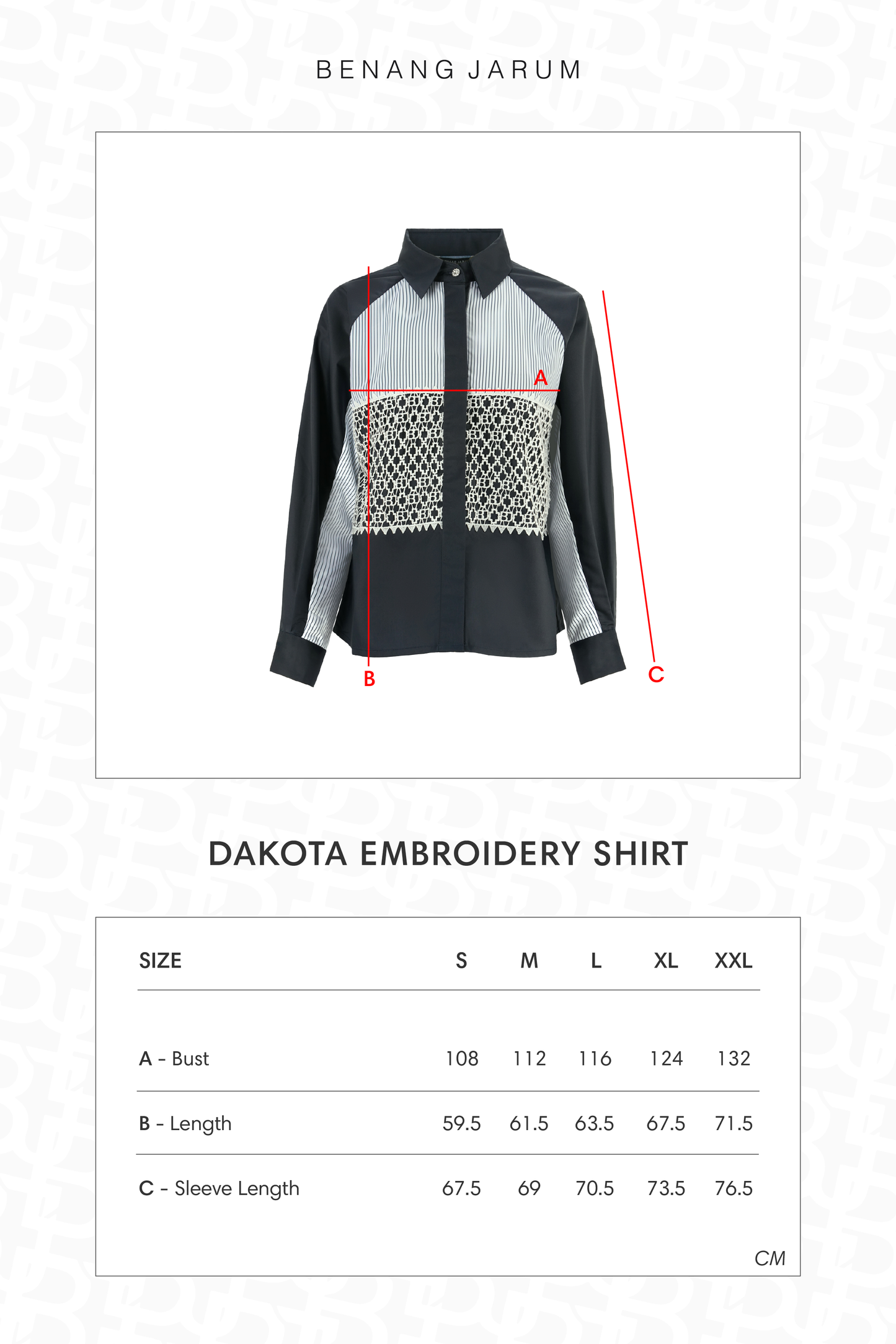 Dakota Embroidery Shirt - Navy