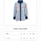 Myra Lace Shirt - Indigo Blue