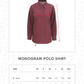 Monogram Polo Shirt - Red Tide