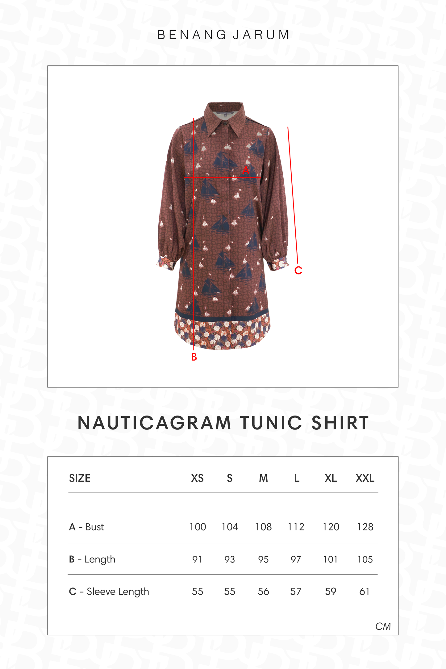 Nauticagram Tunic Shirt - Terracota