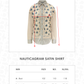 Nauticagram Satin Shirt - Coral