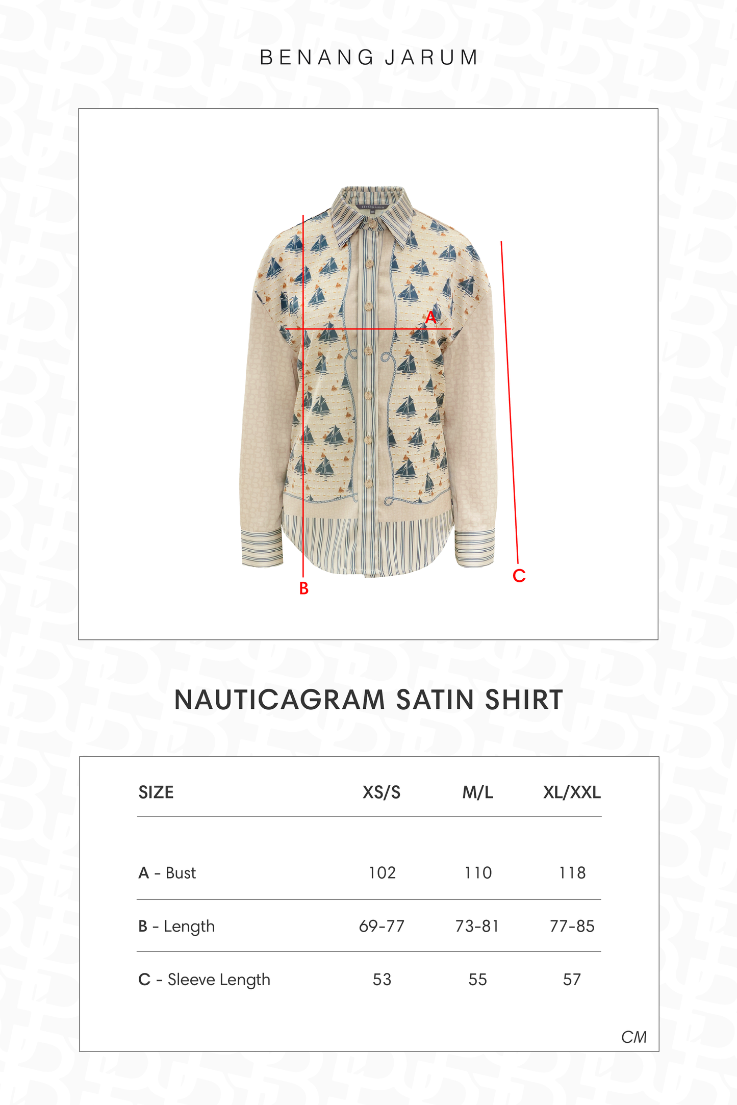 Nauticagram Satin Shirt - Coral