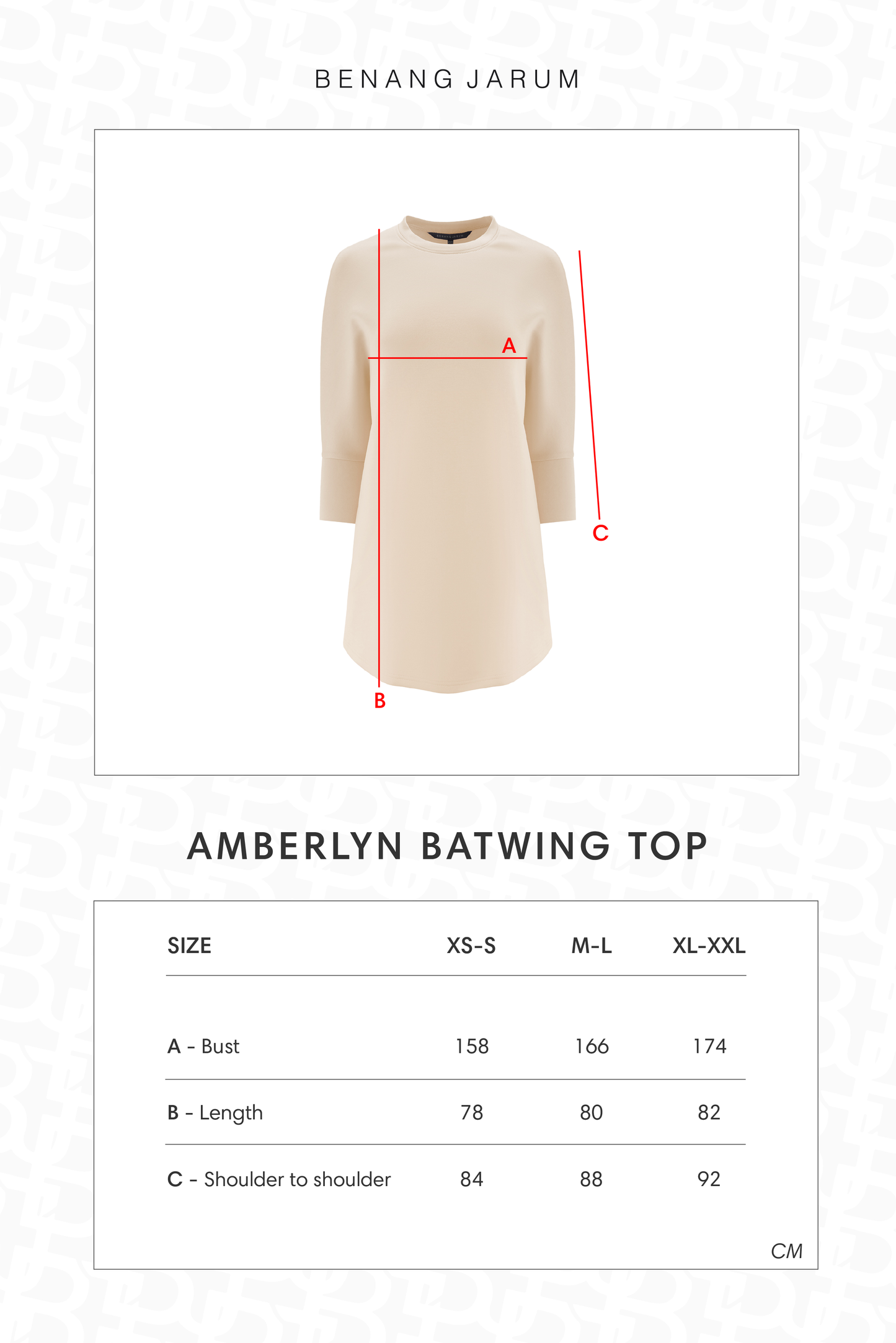 Amberlyn Batwing Top - Vanilla