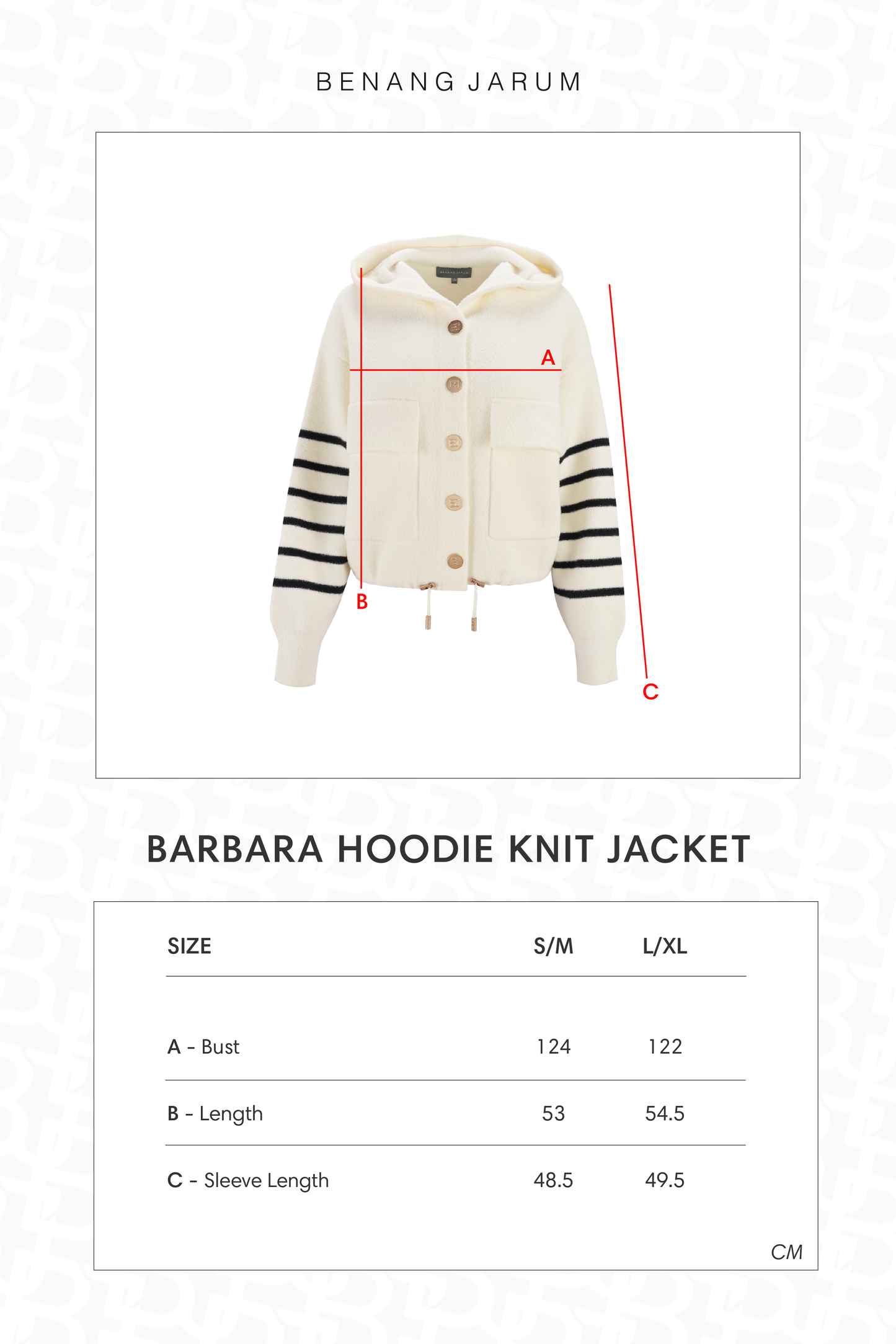 Barbara Hoodie Knit Jacket - Off White