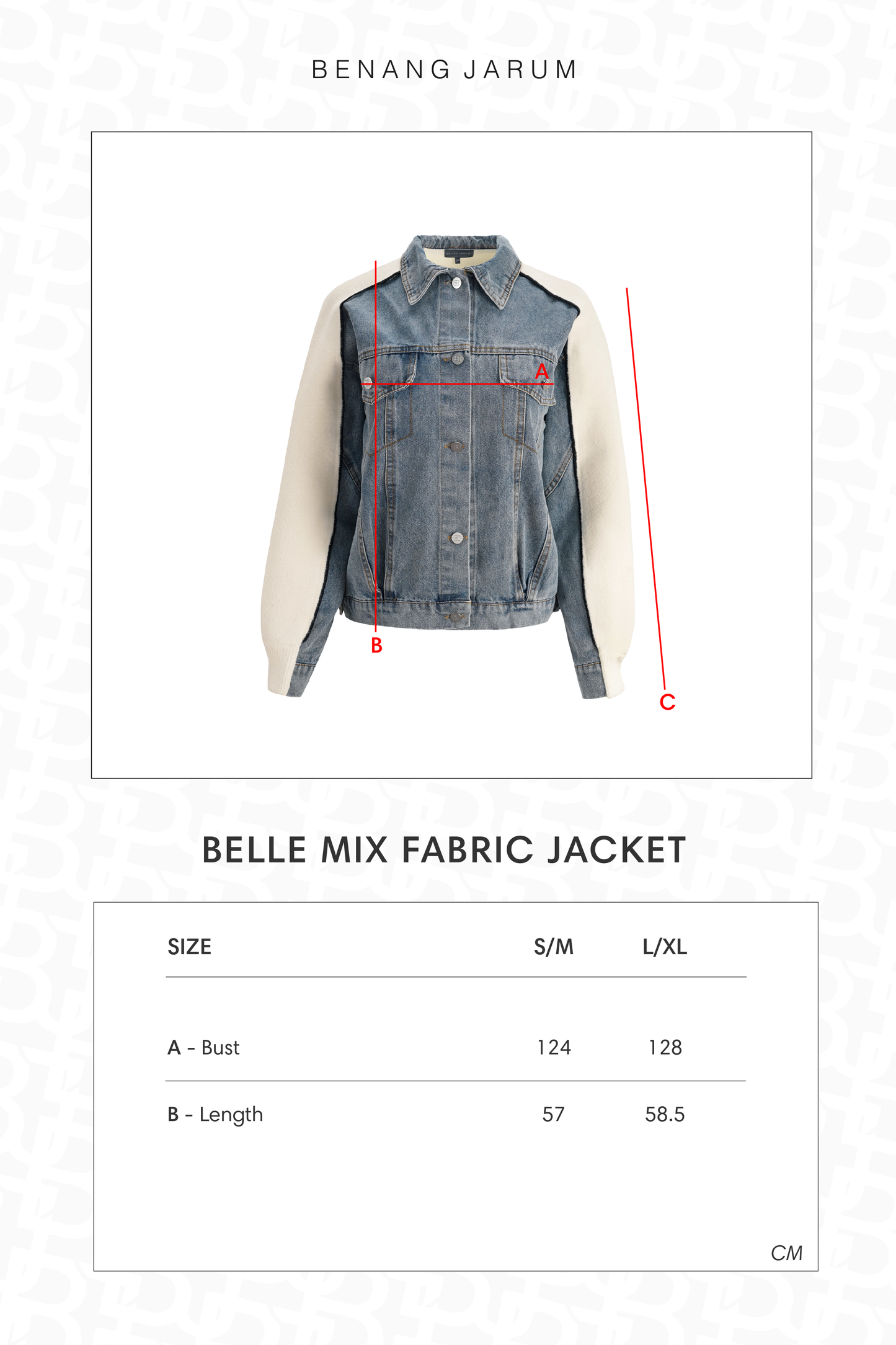 Belle Mix Fabric Jacket - White