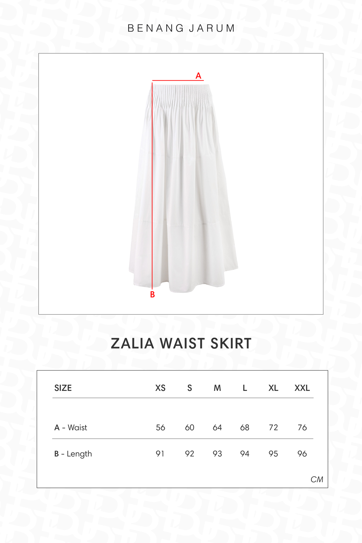 Zalia Waist Skirt - White