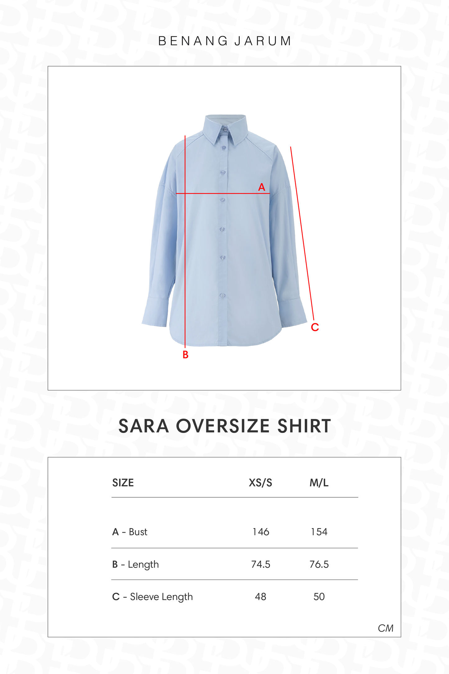 Sara Oversize shirt - Blue