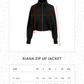 Kiana Zip Up Jacket - Black
