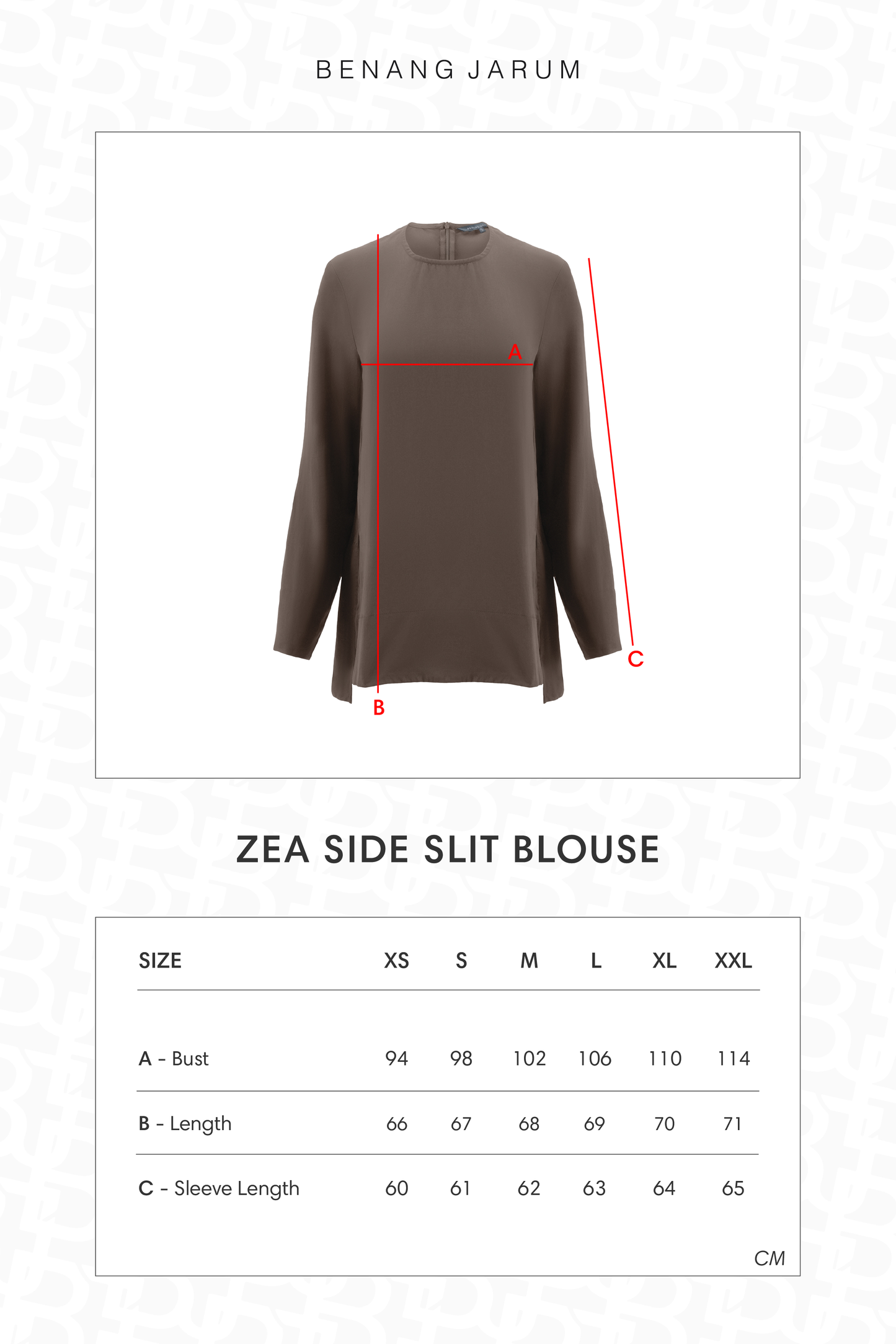 Zea Side Slit Blouse - Dark Taupe