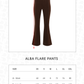 Alba Flare Pants - Brown