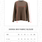 Sienna Mix Fabric Blouse - Dark Taupe