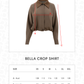 Bella Crop Shirt - Dark Taupe