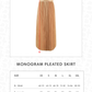 Monogram Pleated Skirt - Marigold