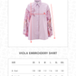Viola Embroidery Shirt - Blossom