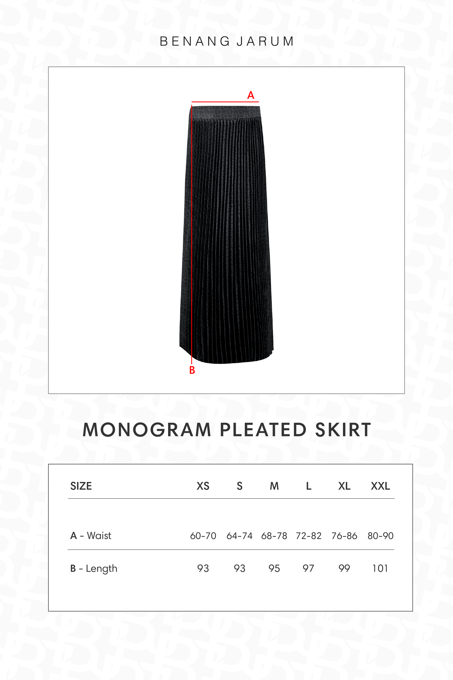 Monogram Pleated Skirt - Dark Viola